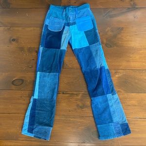 Vintage Spike and Elvis Corduroy Patch Work Jeans.